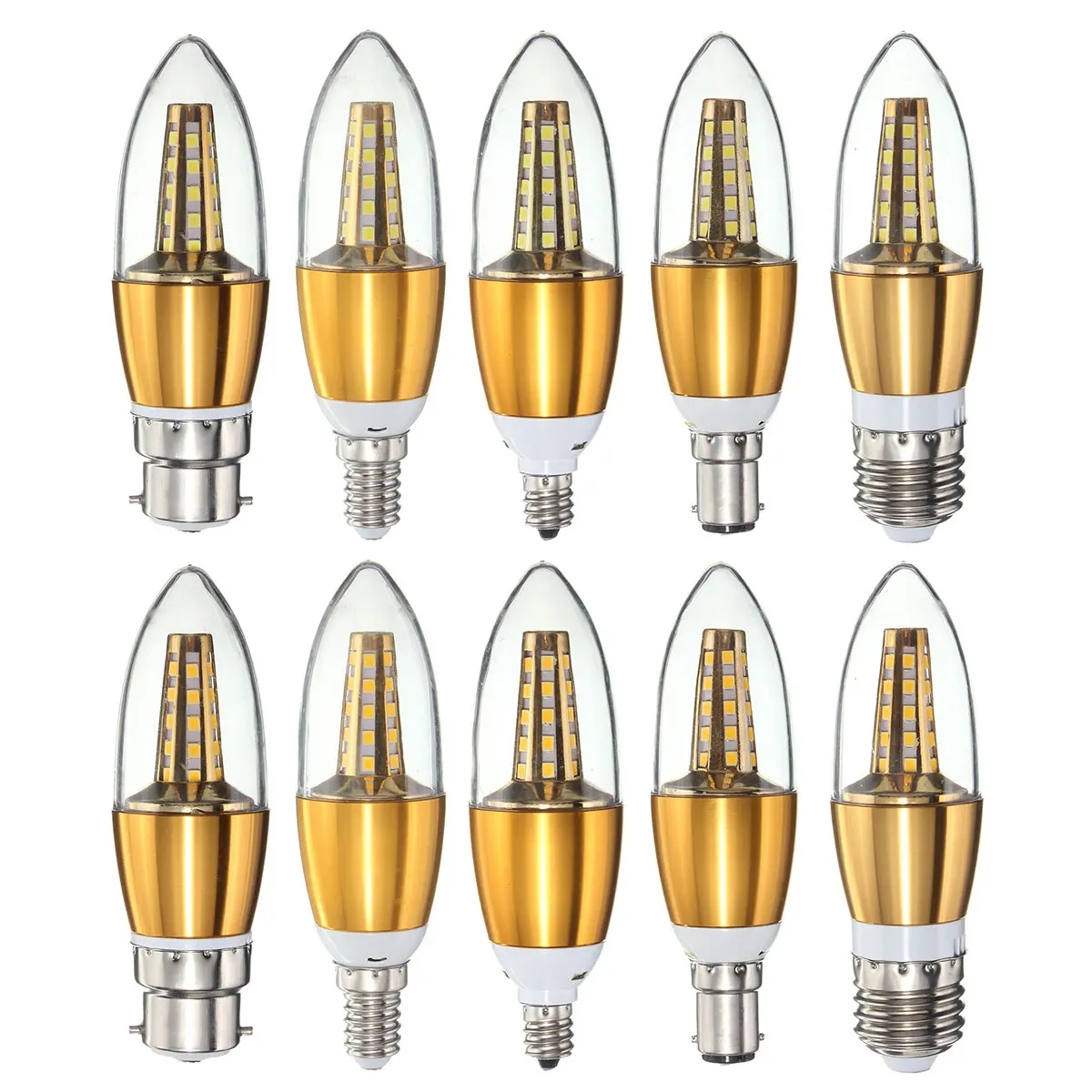 E27 E14 E12 B22 B15 12W 35 SMD 2835 LED чистый белый теплый Свеча лампа AC85 265V|Светодиодные лампы и