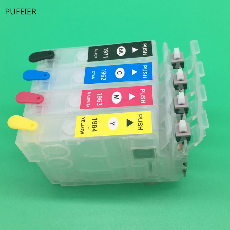 T1962 T1964 картридж с кнопкой сброса для Epson XP201 XP211 XP204 XP401 XP411 XP214 XP101 WF 2532|Чернильные