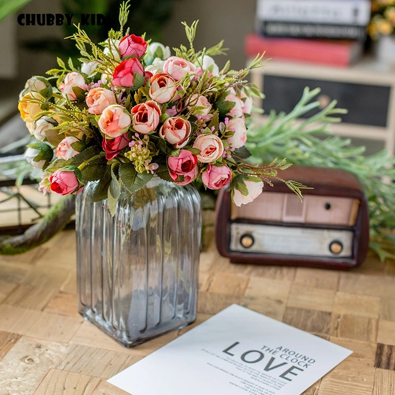 10 букетов в партии! Оптовая продажа Высокое качество Поддельные Маленький букет