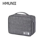 Дорожная сумка HMUNII, портативный цифровой USB-кабель для передачи данных, органайзер, водонепроницаемый чехол на молнии, дорожные аксессуары