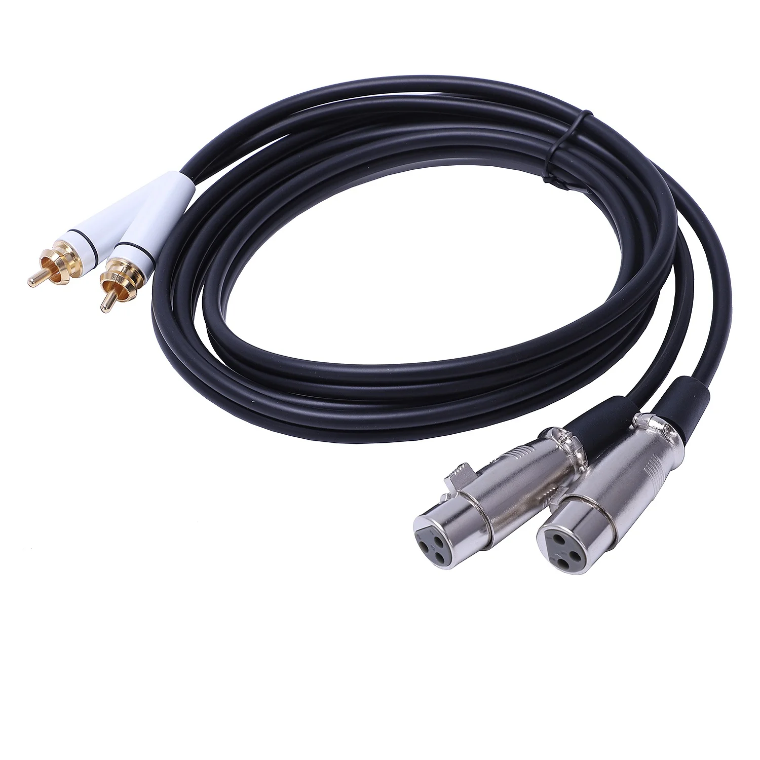 OPQ Dual Female XLR to RCA кабель сверхмощный 2 Male патч HIFI стерео аудио подключение микрофон