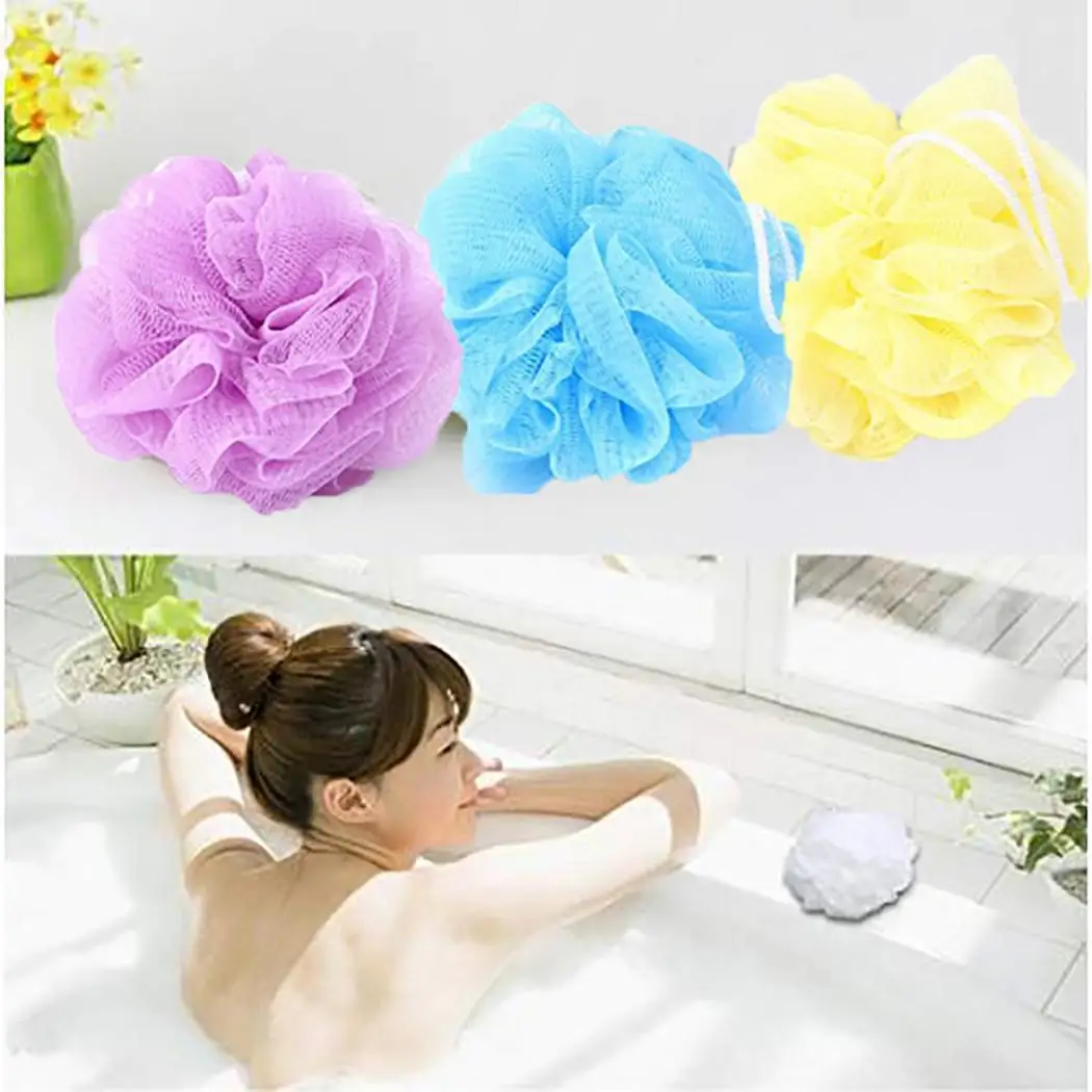 Mesh Bath Shower Sponge Soft Exfoliating Home Bathroom etc Take Round 13cm Fashion | Дом и сад