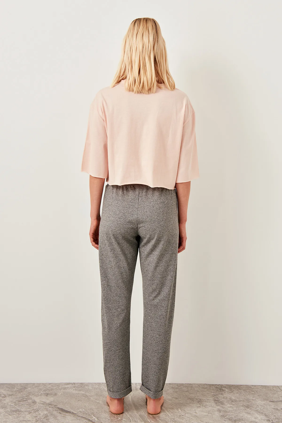 Trendyol Jogger серый спортивный костюм низ брюки THMSS19BX0063|Штаны для сна| |
