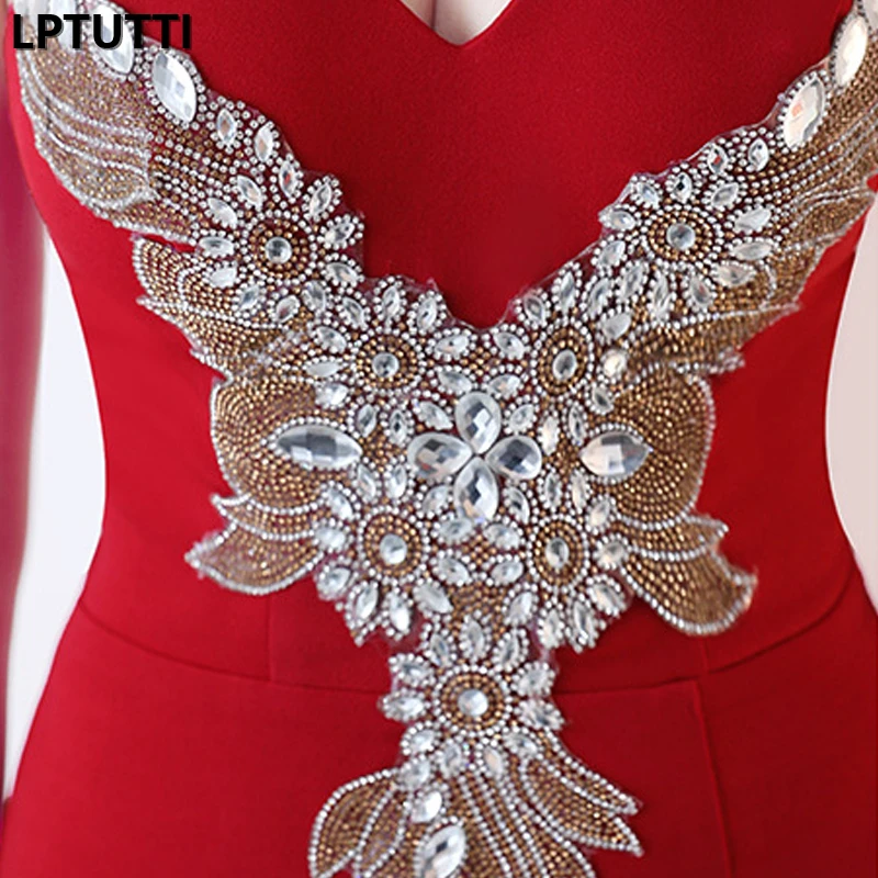 

LPTUTTI CRYSTAL Sequin New For Women Elegant Date Ceremony Party Prom Gown Formal Gala Events Luxury Long Evening Dresses