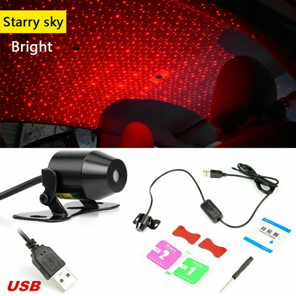 USB автомобильная атмосферная лампа Интерьер окружающая звезсветильник звездное
