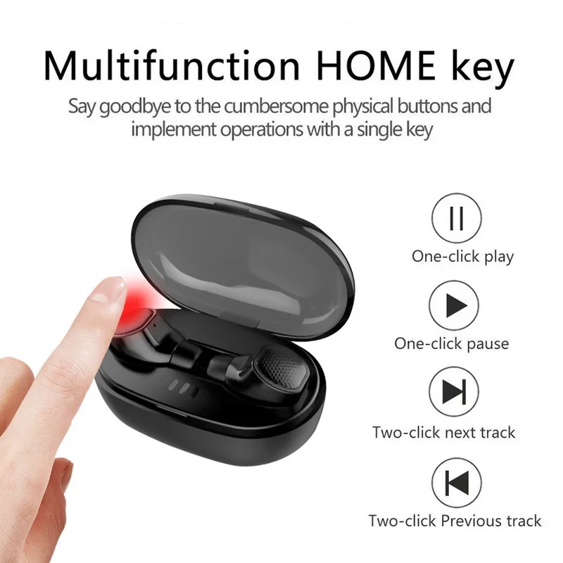 Tws V5.0 Bluetooth Earphone Stereo Wireless Earphones Headset In-ear Earbuds With Microphone Hands-free Calling For Xiaomi Phone |