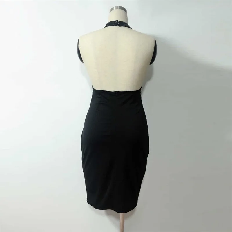 Новый Холтер сексуальное женское облегающее платье Sheer Mesh модные платья для