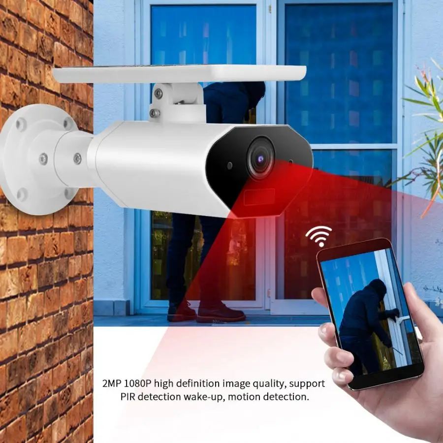 ГОРЯЧАЯ 1080P солнечная батарея питание смарт WIFI камера наружная