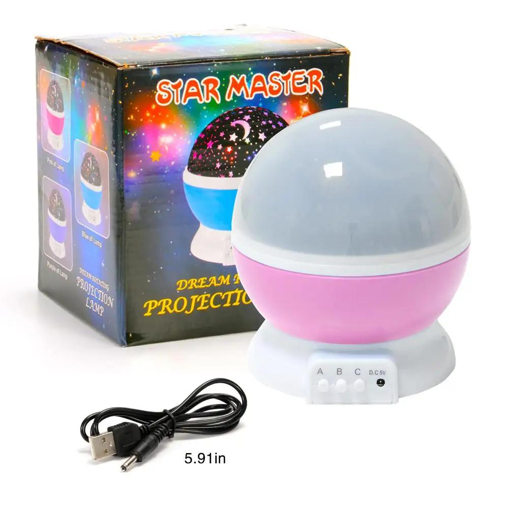 USB LED звезды Звездное небо Ночник проектор луна лампа на батарейках звездное
