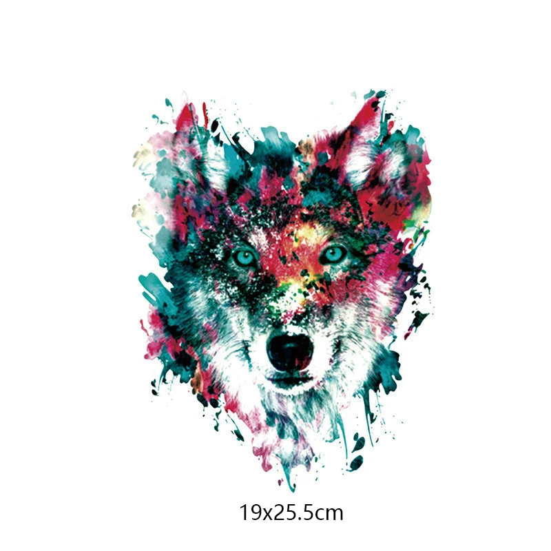 Клейкая нашивка Wolf для одежды термопереводная печать моющиеся 3d наклейки a
