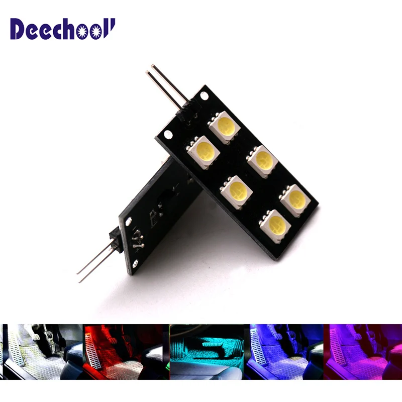 Deechooll 2x CANBUS 6 SMD светодиодный автомобильный светильник без ошибок для Audi A4 S4 B8 2008 2015