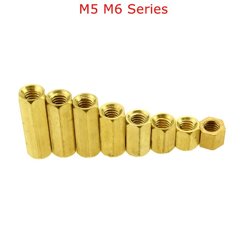 Шестигранный винт M6 M5 шестигранные латунные стойки для печатной платы *(8 60 мм)
