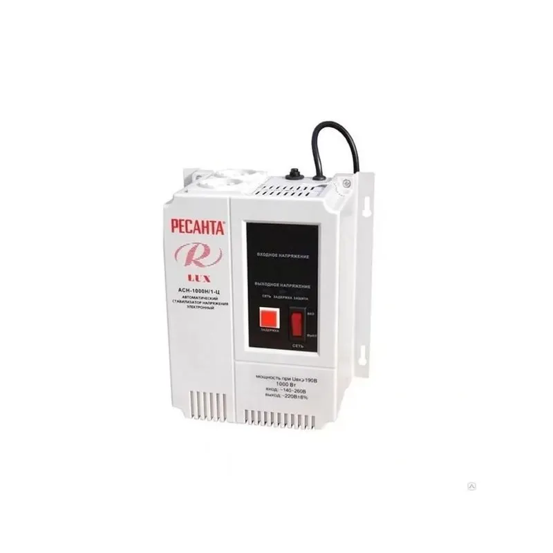 Однофазный стабилизатор напряжения Ресанта ASN 1000N/1 C LUX|single phase voltage stabilizer|voltage