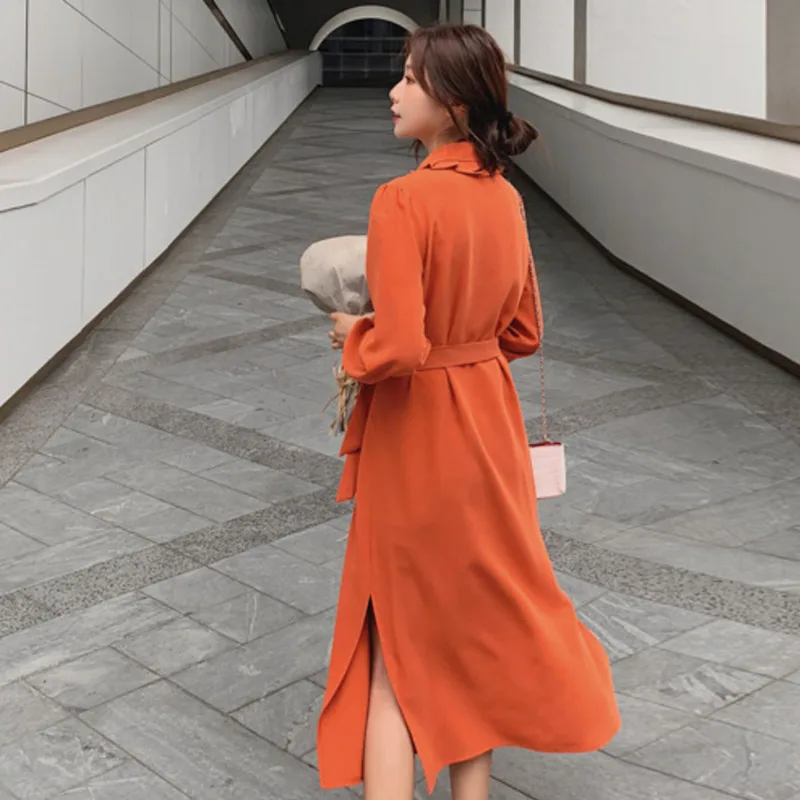 Женское двубортное платье LANMREM из шифона с поясом и модель YG940|Женские платья| |