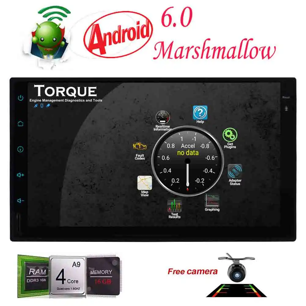 Eincar Android 6 0 стерео 7 дюймов двойной Din в тире автомобиля радио Сенсорный экран gps