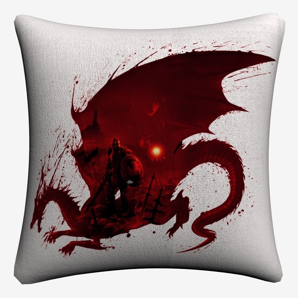 Декоративная льняная наволочка Dragon Age Inquisition для дивана 45x45 см чехол подушки