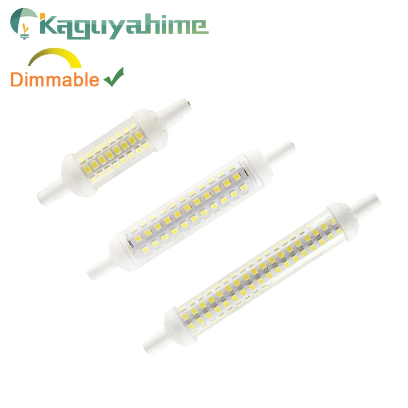Светодиодный прожектор Kaguyahime R7S 6 Вт ~ 15 110 В 220 диммируемая лампа кукуруза 78 мм 118 189