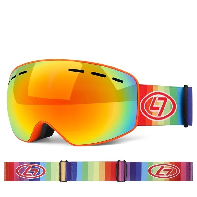 

Kids Ski Goggles Skiing And Snowboarding Snow Glasses UV400 Double-Lens Anti-fog Snowmobile Mask Children Snowboard Protection
