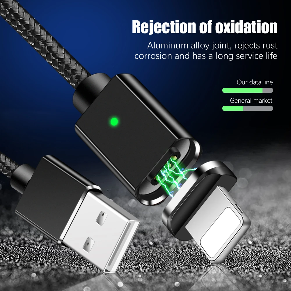 Магнитный зарядный кабель для Xiaomi Samsung магнитный быстрой зарядки Micro USB Type C iPhone XS X