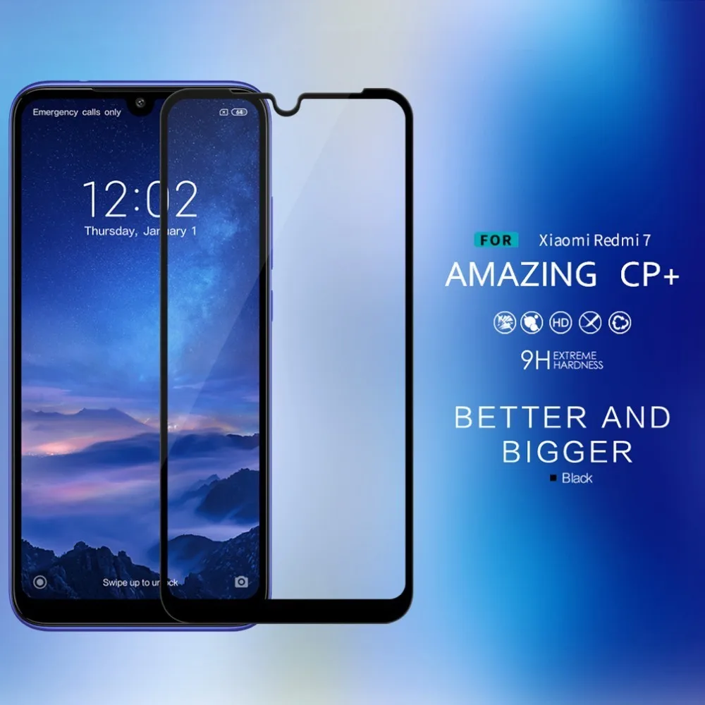 Закаленное стекло Nillkin CP + 2.5D для Xiaomi Redmi 7 защита экрана с полным