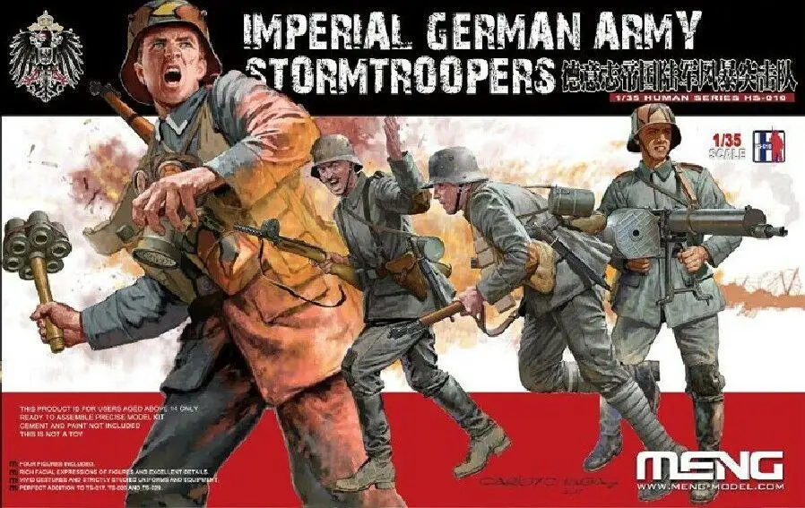 

Meng 1/35 Model HS-010 Imperial German Army Stormtroopers 4 Figure World War I