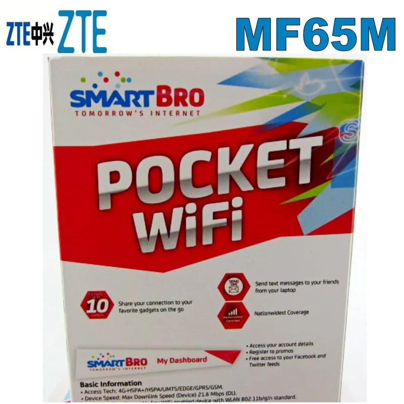 100 шт. разблокированный ZTE MF65 MF65M HSPA 21 6 Мбит/с 3G беспроводной маршрутизатор
