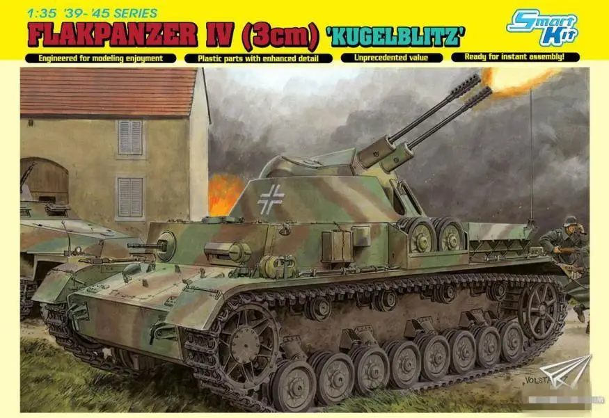 DRAGON 1/35 6889 Flakpanzer IV (3 см) kugelblitz [Бонус: Волшебные треки]|Наборы для сборки моделей| |