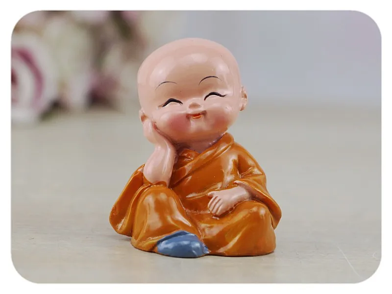 KongFu Монах Будда Смола ремесло приборной панели украшения для дома и офиса