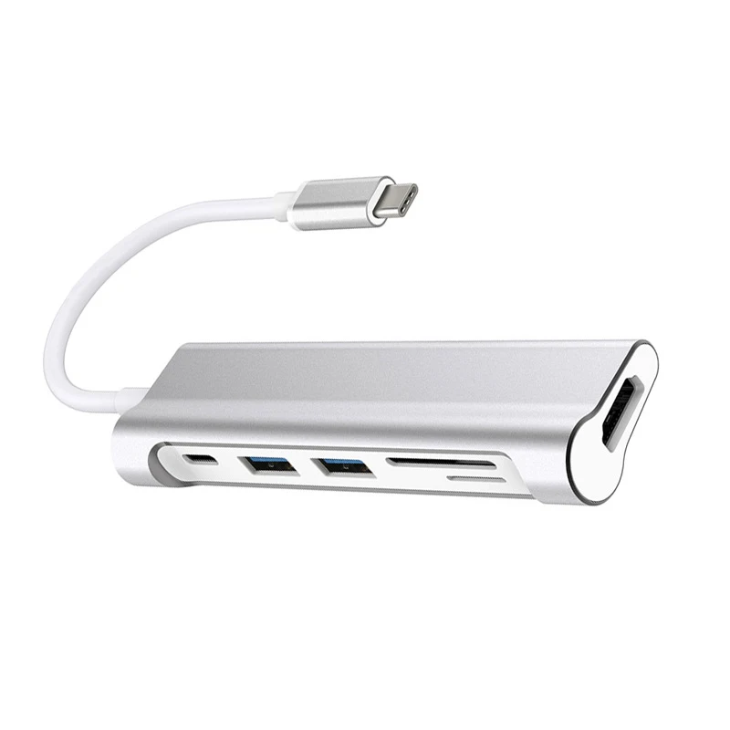Многофункциональная док станция 6 в 1 Type C Usb3.1 Hub для Hdmi / Usb Sd Tf 2018 Hub|Картридеры| |