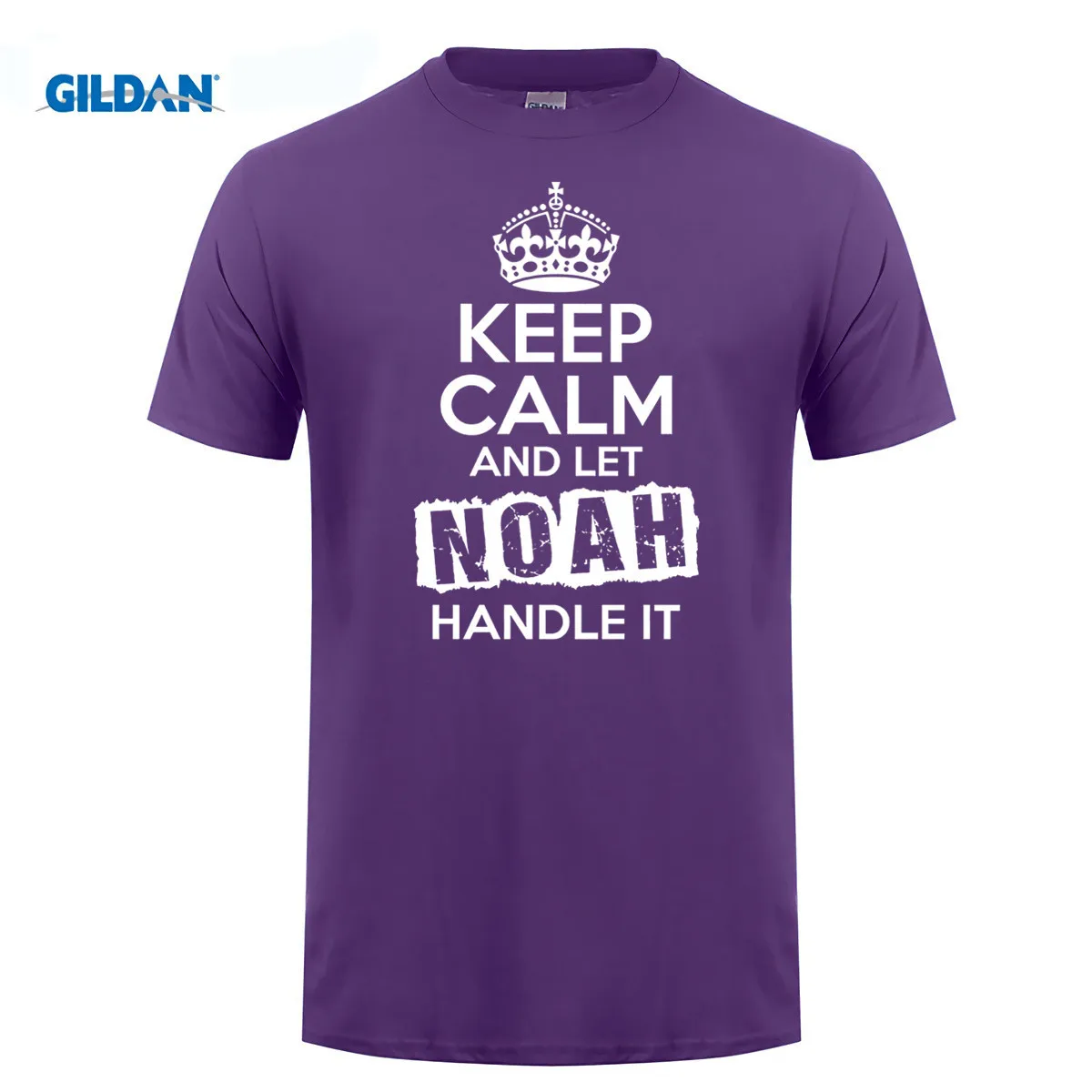 Футболка GILDAN Noah Keep Calm и пусть Ноя справится с этим | Мужская одежда