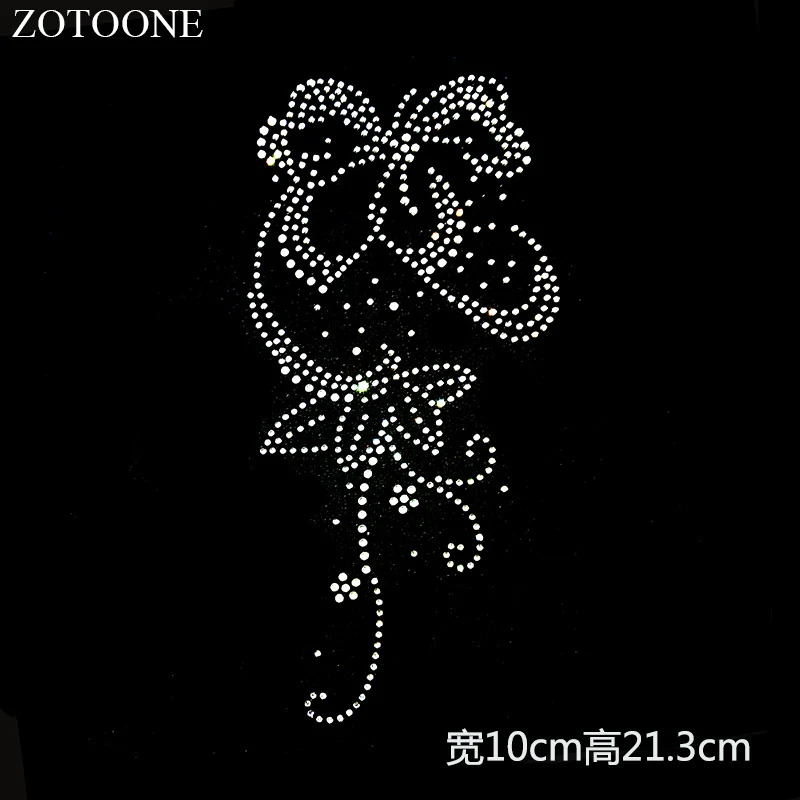 ZOTOONE цветок Flatback шитье стразами стразы аппликация супер яркие кристаллы с прямой