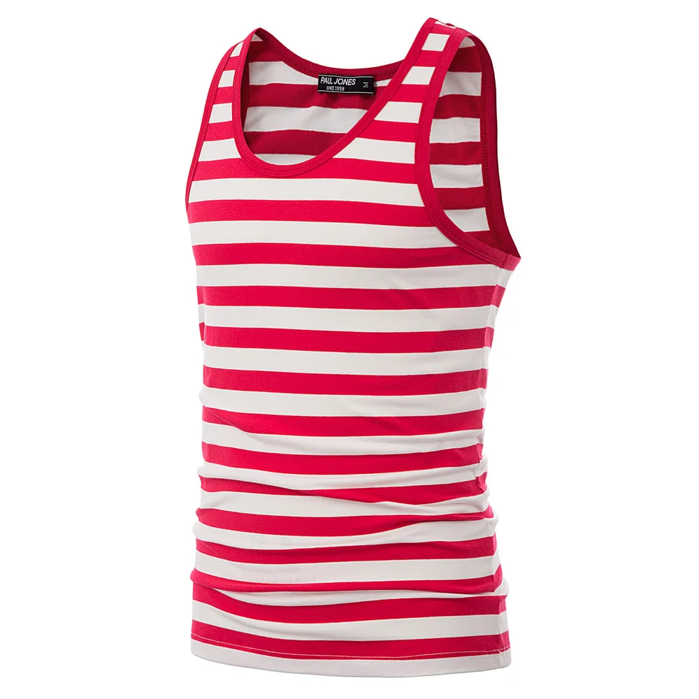 Мужские топы на бретельках летние без рукавов с вырезом лодочкой для отдыха