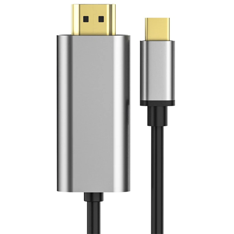 Usb C Type 3 1 к Hdmi 4K 2K Hdtv кабель для Mac портативный плоский Шнур|Адаптеры Type-C| |