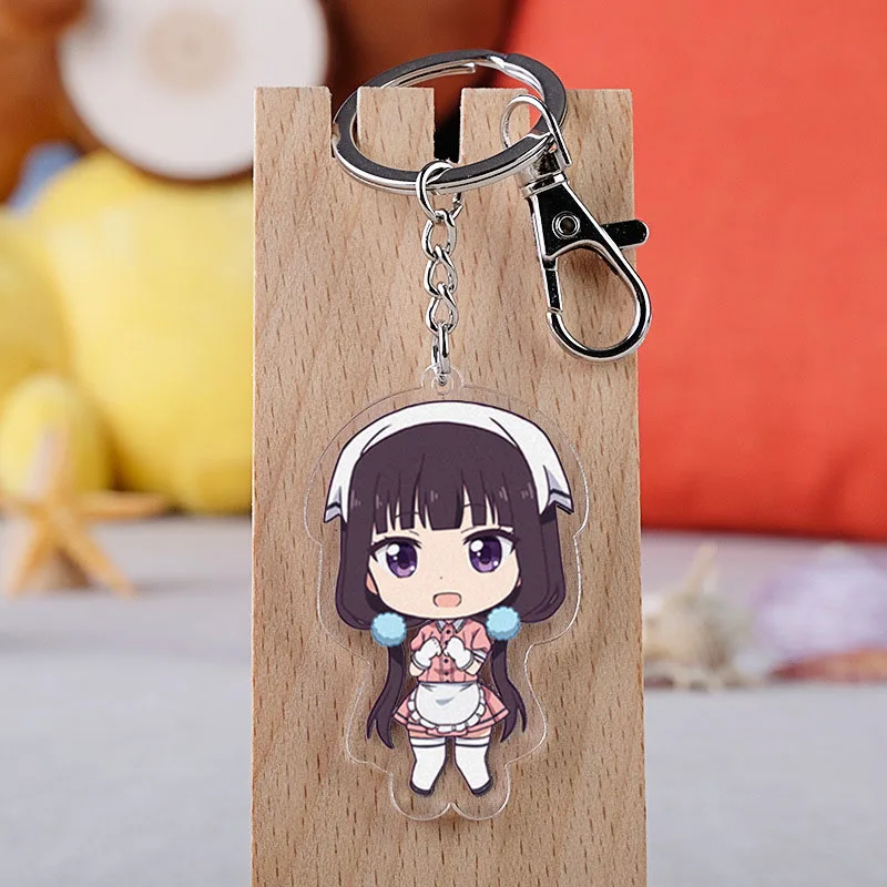 Брелок в виде мультяшной фигурки аниме Blend S брелок для автомобильных ключей
