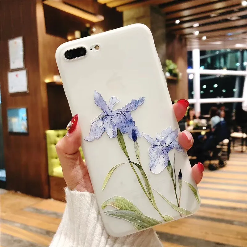CAPAME Soft Case For iPhone 6 8 Plus X Protection Silicone Cute Pink Protective Back Phone Cases 5S 6s 7 |