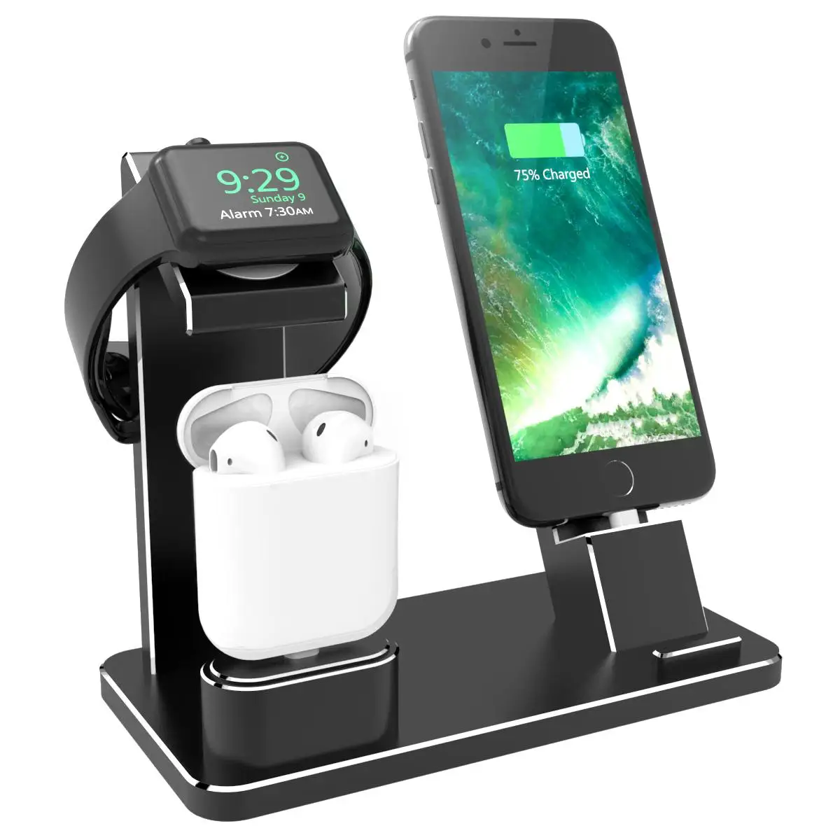 Металлическое Зарядное устройство Док станция держатель для iPhone Airpods Apple Watch