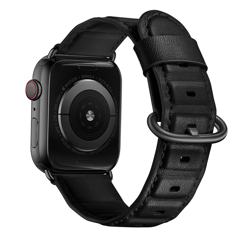 Ремешок из натуральной бамбуковой кожи для Apple Watch Series 4 3 2 1 iWatch 38 40 42 44 мм|Ремешки
