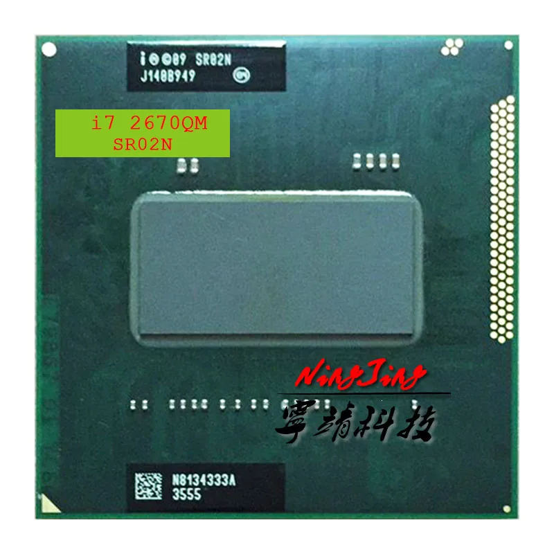 Процессор Intel Core i7 2670QM SR02N 2 ГГц четырехъядерный восьмипоточный 6 Мб 45 Вт Разъем G2 /