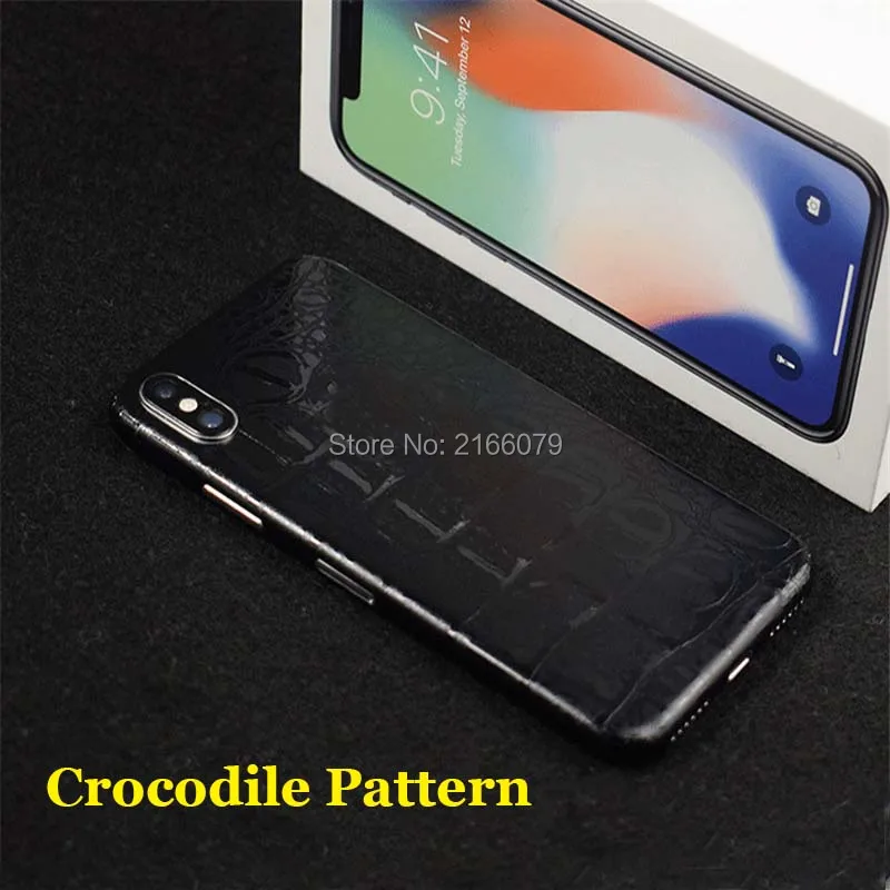 For Apple iPhone X / XS 5.8&quot Max 6.5&quot Crocodile Snake Skin Pattern Leather Full Back Cover Matte Decals Wrap Sticker |