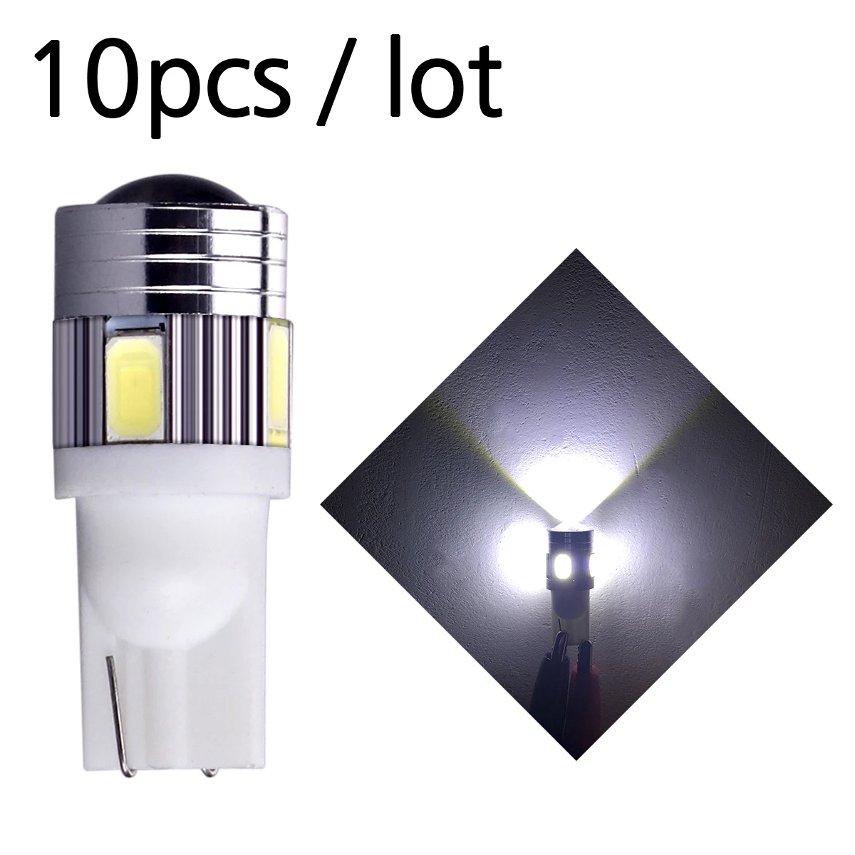 10 шт. T10 W5W 5630 6 SMD светодиодные автомобильные лампочки Автомобильные клиновидные