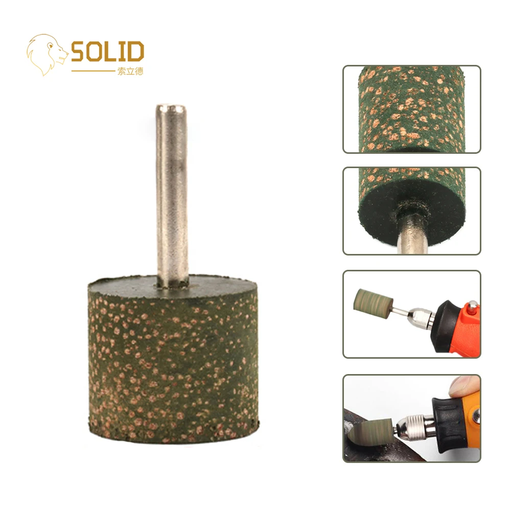 

10Pcs Cylindrical Rubber Grinding Head with 1/4" Shank Mounted Point Burr Bit Rotary Tool for Polishing Metals 16/20/25mm