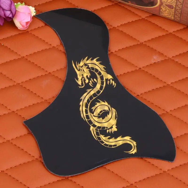 Китайский стиль золотой Феникс и Дракон узор Акустическая Гитара Pickguard выбор