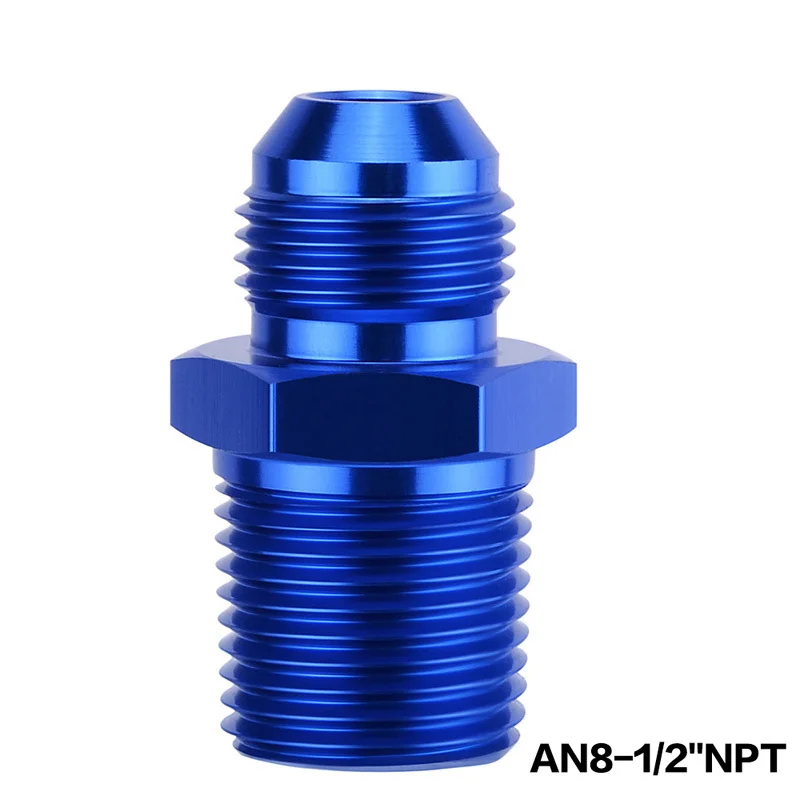 SPEEDWOW Алюминий нитки прямой переходная труба мазут фитинг для шланга мужской AN8 до