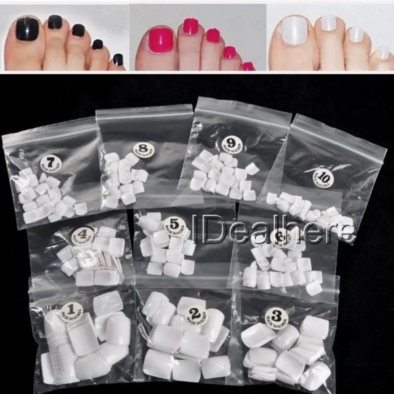 

Shellhard 500pcs White False Feet Toenail Acrylic Fake Toe Tips DIY Nail Art Accessories