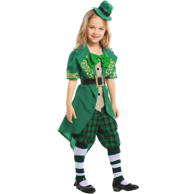 Очаровательный праздничный костюм для девочек Leprechaun День Святого