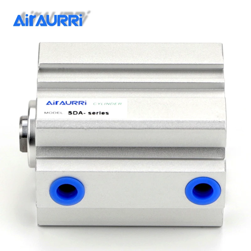 

SDA series Pneumatic Compact air Cylinder 25mm Bore to 5 10 15 20 25 30 35 40 45 50mm Stroke High quality double acting cylinder