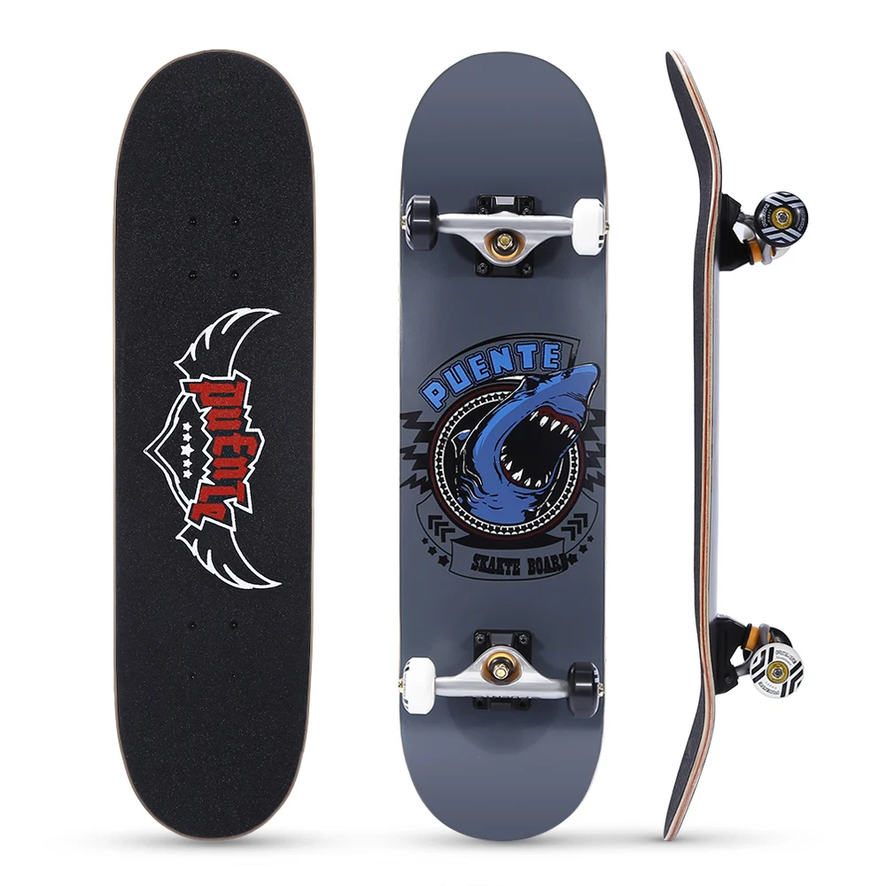 PUENTE 608 ABEC 9 четырехколесный скейтборд для взрослых двухслойная 7 слойная длинная