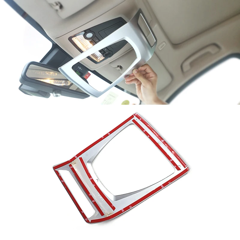 

For BMW X3 F25 X4 F26 2014 2015 2016 2017 ABS Chrome / Carbon Fiber Texture Car Reading Light Frame Cover