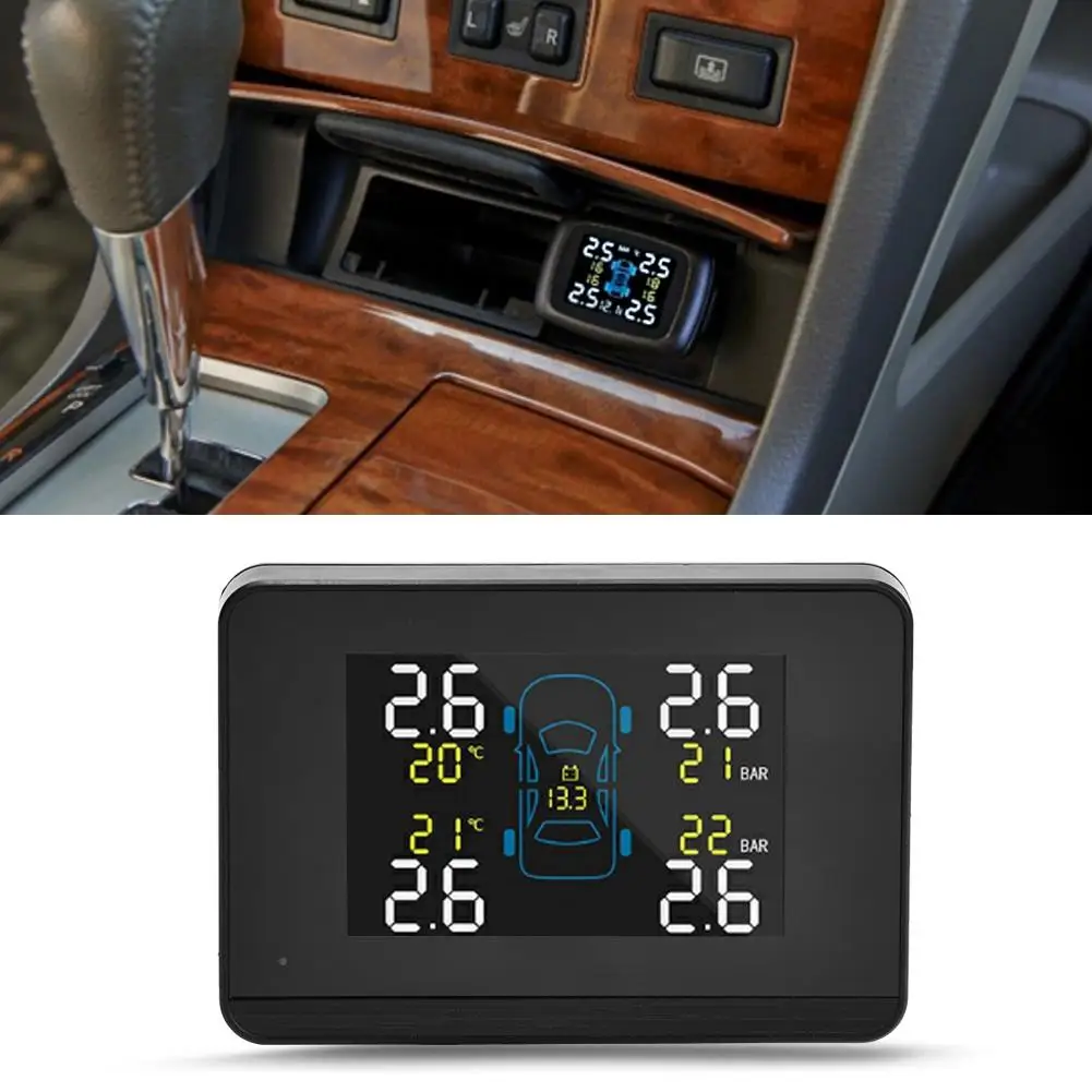 Автомобильная TPMS система контроля давления в шинах LCD прикуриватель USB зарядное
