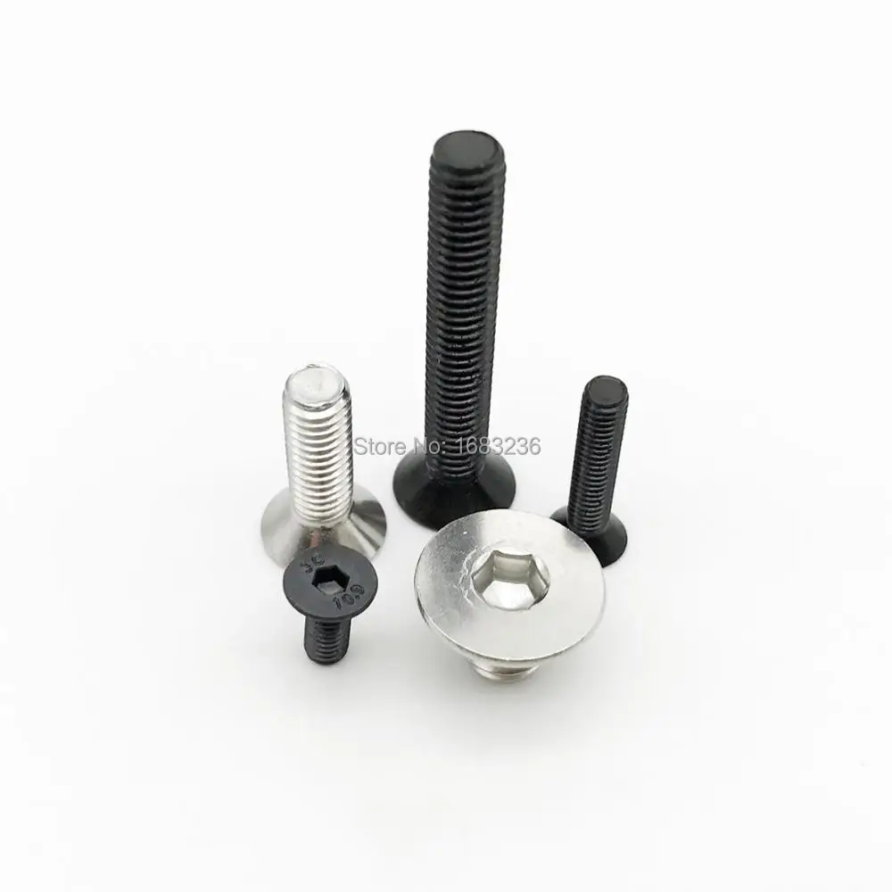 10/50 шт. M2 M2.5 M3 M4 M5 M6 Black grade 10 9 304 A2 Шестигранная розетка из нержавеющей стали плоский